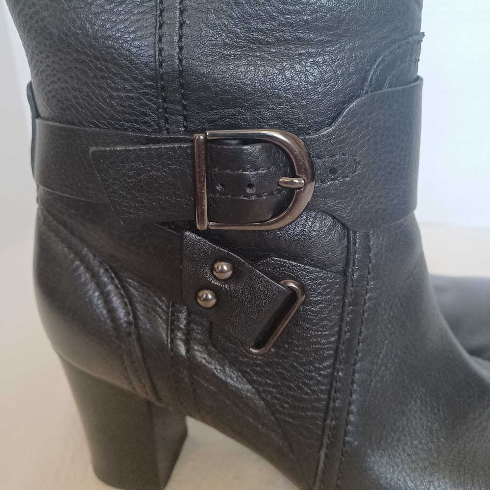 Clarks Jolissa Lapis Black Leather Knee-High 6.5m Boots. NWOB - Picture 4 of 10